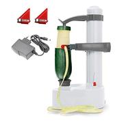 Malayas Electric Potato Peeler [2 Extra Blades] - Automatic Rotating Fruits & Vegetables Cutter Apple Paring Machine - Kitchen Peeling Tool