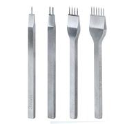 Malayas Perforadoras Herramientas Artesanales Costura, Tenedores para Coser Cuero, Herramientas de Cuero para Marcar Puntadas, Juego de Perforadores de Cuero de 1+2+4+6 Puntas-3mm