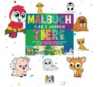 Malbuch ab 2 Jahren: Tiere aus fünf verschiedenen Umgebungen: von der Farm bis zum Nordpol.
