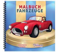 Malbuch Fahrzeuge: Auto, Traktor, Bagger, LKW, Feuerwehr & Polizei zum Ausmalen für Kinder