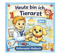 Malbuch für Kinder - Heute bin ich Tierarzt: Tiere ausmalen, Krankheiten erkennen und Tierarzt spielen | Interaktives Malbuch ab 3 Jahren