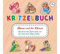 Malbuch für Kleinkinder ab 1 Jahr - Mama & Baby Tiere im Dschungel & Tropen | Ohne Text | Große Motive | Frühe Förderung & Motorik