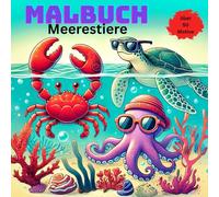 Malbuch Meerestiere: Sommer Strand Meerestiere