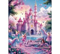 Malbuch mit Prinzessinnen, Feen, Meerjungfrauen und Einhörnern für ältere Kinder und Erwachsene
