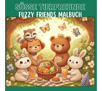 Malbuch Süße Tierfreunde: Süßes, gemütliches Malbuch für Erwachsene und Jugendliche mit niedlichen flauschigen Tierfreunden