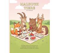 Malbuch Tiere ab 3 Jahre: Einseitige, große Ausmalmotive mit niedlichem Tiermix aus Wald- und Bauernhoftieren für Kinder ab 3 Jahren