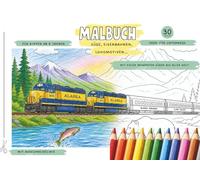 Malbuch Züge für Kinder ab 4 Jahren: Ein spannendes Ausmalbuch | Ideal für unterwegs | 30 Motive: ICE, Dampfloks, Regionalbahnen & Züge aus aller Welt | Mit Ausschneidelinie