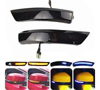 Malcayang Retrovisor luces indicadoras de giro dinámicas Azul Amarillo LED para Focus MK3 MK2