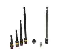 Malco MALCOMBO7 C-RHEX® - Destornillador hexagonal magnético limpiable, reversible y diente de sierra, juego de 6 piezas