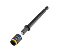 Malco MSHMLCM2 - Destornillador de tuerca hexagonal métrico de 8 mm y 10 mm de longitud del eje de 4 pulgadas, lavable, reversible, magnético, clasificación de impacto, broca abatible (4 pulgadas, 1