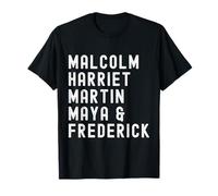 Malcolm Harriet Martin Maya Frederick Líderes Negros Camiseta