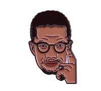 Malcolm X Civil Rights Movement Black History Pride - Pin esmaltado de 1.25 pulgadas, 1.25 Inches, Esmalte, Esmalte