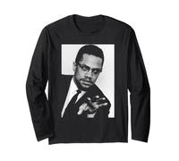 Malcolm X Presidente Activista de Derechos Humanos en 1965 Manga Larga