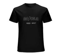 Malcolm Young 1953-2017 Rip Rock & Roll Fan T-Shirt Graphic tee Printed Top Mens Black Shirt S