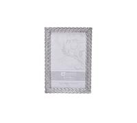 Malden Internacional diseños Belmore Plata Trenzado Marco de Fotos, 4 x 6, Plata