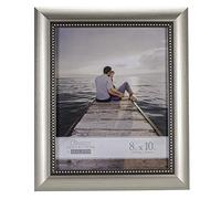 Malden Internacional diseños Classic molduras champán Cuentas Marco de Fotos, 8 x 10, Plata
