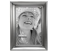 Malden International Designs Concourse Pewter Metal Picture Frame, 3.5x5, Silver