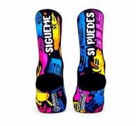 Maldita Buena Suerte Calcetines Ciclismo Técnicos Hombre y Mujer - MTB y Carretera - Transpirables, Sin Costuras y Antirozaduras - Diseño SIGUEME SI PUEDES - Talla 39-40