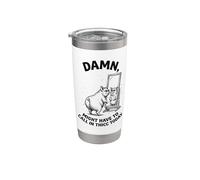 Maldita sea, cerdo, podría tener que llamar a thicc hoy Meme Vaso térmico de acero inoxidable de doble pared