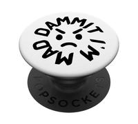 maldita sea, estoy loco deletreado al revés es Funny Palindrome PopSockets PopGrip Adhesivo