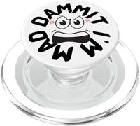 maldita sea, estoy loco deletreado al revés es Funny Palindrome PopSockets PopGrip para MagSafe