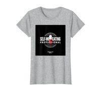 Maldita Sea, Soy Adicto: Humor Profesional automedicado Camiseta, Mujer, Gris Jaspeado, M