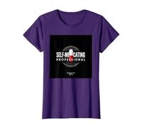 Maldita Sea, Soy Adicto: Humor Profesional automedicado Camiseta, Mujer, Morado, S