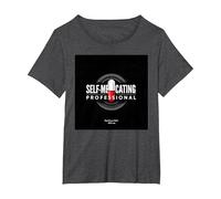 Maldita Sea, Soy Adicto: Humor Profesional automedicado Camiseta, Mujer Tallas Grandes, Jaspeado Oscuro, 5XL Grande