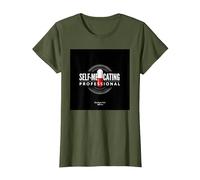 Maldita Sea, Soy Adicto: Humor Profesional automedicado Camiseta, Mujer, Verde Oliva, S