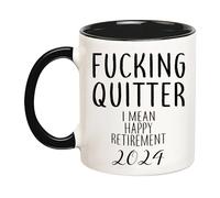 ¡Maldito Desertor! ¡Feliz Jubilación En 2024! Tazas De Cerámica Microondas Tazas De Desayuno Duradero Mug Para Bebidas Frías Y Calientes Hogar Oficina 330Ml