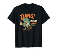 Maldito Lunes ya Rana con café agotado Rana de la mañana Camiseta