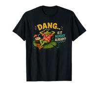 Maldito Lunes ya Rana con café Divertido Anfibio mañana Camiseta