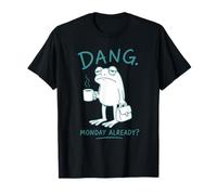 Maldito Lunes Ya Rana con Café Viral Internet Rana Camiseta