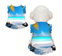 Maldives Holidays XL - Ropa para mascotas para perros pequeños, bonito traje de verano para cachorros, ropa suave y transpirable para mascotas para gatos