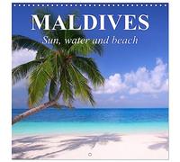 Maldives Sun, water and beach (Wall Calendar 2026 12" x 24" / 30 x 60 cm (abierto) CALVENDO 12 Month Wall Calendar