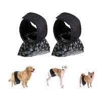Male Dog Diapers Reusable Washable with 50pcs Waste Bags, Adjustable Pet Sanitary Pants for Incontinence, Pee Collection for Senior, Disabled & Post-Surgery Dogs (2PCS,XXL)