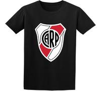 Male Escudo del Club River Plate Retro Men's Unisex tee Black XL