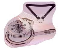 Male Flat Exercise Cage Stainless Steel Protection Accessories with 1 Tube and 1 Belt Set -ITA50 (B:50mm)