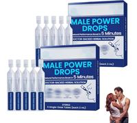 Male Power Drops - Actualización 2025, gotas secretas para hombres fuertes, resultados de acción rápida, para hombres de larga duración (2 cajas)