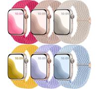 Maledan Lote de 6 Correas Trenzado Compatibles con Correa Apple Watch 40mm 41mm 38mm 42mm Mujer Hombre, Correa Deportiva Elástica de Nylon para Correa iWatch SE Series 10 9 8 7 6 5 4 3 2 1 Ultra