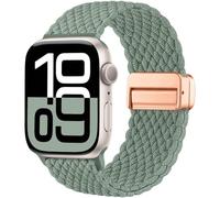Maledan Trenzada Compatible con Apple Watch Correa Magnética de Nylon Solo Loop para iWatch Series 10 9 8 7 6 5 4 3 2 1 SE Ultra 45mm 44mm 46mm 49mm 42mm 41mm 40mm 38mm