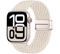 Maledan Trenzada Correa Compatible con Apple Watch 45mm 44mm 46mm 49mm 42mm 41mm 40mm 38mm, Magnética de Nylon Solo Loop para iWatch Series 10 9 8 7 6 5 4 3 2 1 SE Ultra