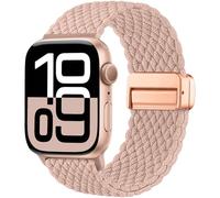 Maledan Trenzada Correa Compatible con Correa Apple Watch 45mm 44mm 46mm 49mm 42mm 41mm 40mm 38mm, Correa Magnética de Nylon Solo Loop para iWatch Series 10 9 8 7 6 5 4 3 2 1 SE Ultra