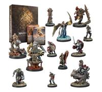 Malediction: Order of The Shattered Throne - Juego de caja de estrategia de juego de estrategia, más de 80 cartas premium, 29 standees, piezas de terreno, libro de reglas
