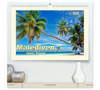 Malediven - mein Traum (hochwertiger Premium Wandkalender 2026 DIN A2 quer), Kunstdruck in Hochglanz: Die Malediven - viele kleine Inseln im Indischen Ozean, traumhaft schön.