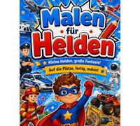 Malen für Helden: Malbuch für Jungs mit Feuerwehr, Polizei, Astronauten, Monstertrucks und Flugzeugen | Für Kinder von 4-8 Jahren