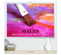 Malen. Impressionen aus der Welt der Farben (hochwertiger Premium Wandkalender 2026 DIN A2 quer), Kunstdruck in Hochglanz: Malen macht den Alltag um einiges bunter!