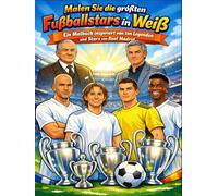 Malen Sie die größten Fußballstars in Weiß: Ein Malbuch inspiriert von den Legenden und Stars von Real Madrid