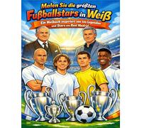 Malen Sie die größten Fußballstars in Weiß: Ein Malbuch inspiriert von den Legenden und Stars von Real Madrid