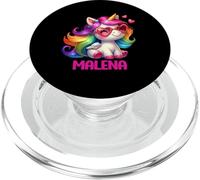 Malena Nombre Personalizado Colorido Unicornio Mujer Ni PopSockets PopGrip para MagSafe